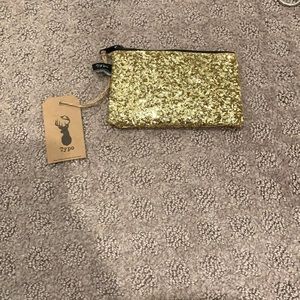 Gold Glitter Typo Coin Purse